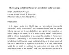Challenging an Arbitral Award on Jurisdiction under UAE Law